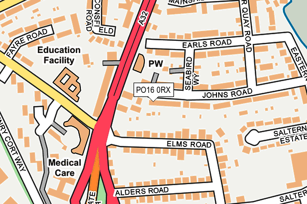 PO16 0RX map - OS OpenMap – Local (Ordnance Survey) PO16 0RX map - OS OpenMap – Local (Ordnance Survey)