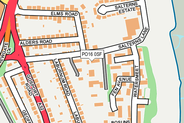 PO16 0SF map - OS OpenMap – Local (Ordnance Survey) PO16 0SF map - OS OpenMap – Local (Ordnance Survey)