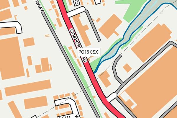 PO16 0SX map - OS OpenMap – Local (Ordnance Survey) PO16 0SX map - OS OpenMap – Local (Ordnance Survey)