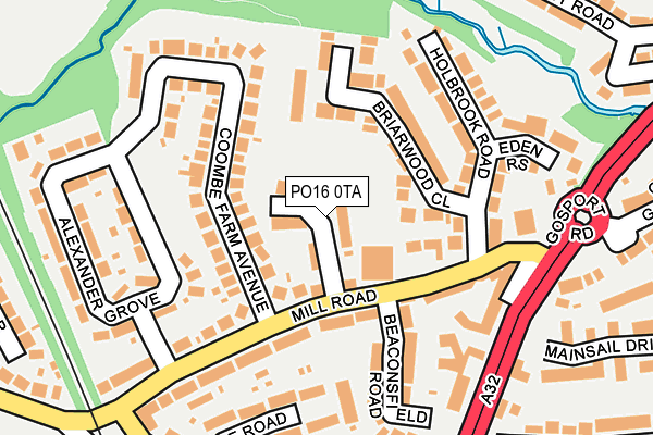 PO16 0TA map - OS OpenMap – Local (Ordnance Survey) PO16 0TA map - OS OpenMap – Local (Ordnance Survey)