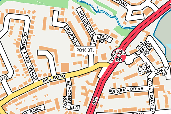 PO16 0TJ map - OS OpenMap – Local (Ordnance Survey) PO16 0TJ map - OS OpenMap – Local (Ordnance Survey)