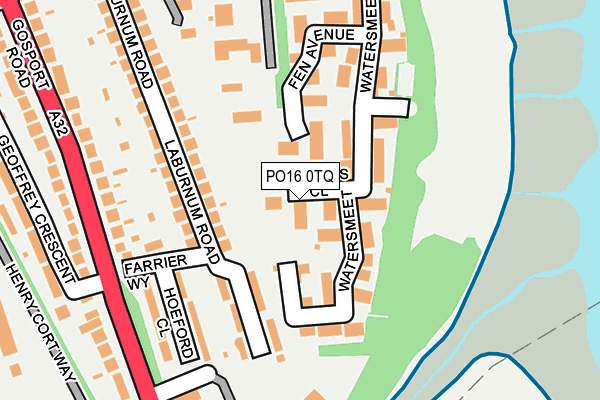 PO16 0TQ map - OS OpenMap – Local (Ordnance Survey) PO16 0TQ map - OS OpenMap – Local (Ordnance Survey)