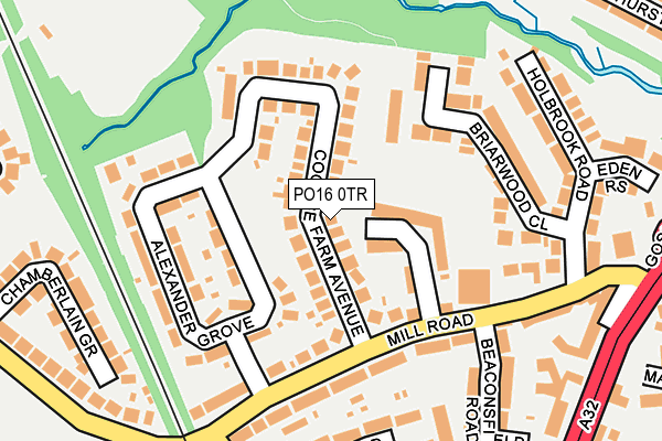 PO16 0TR map - OS OpenMap – Local (Ordnance Survey) PO16 0TR map - OS OpenMap – Local (Ordnance Survey)