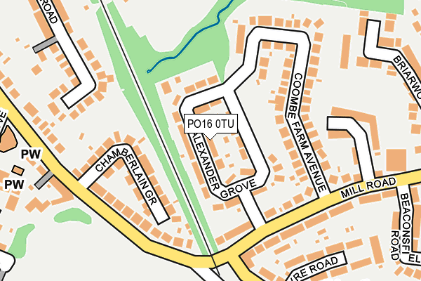 PO16 0TU map - OS OpenMap – Local (Ordnance Survey) PO16 0TU map - OS OpenMap – Local (Ordnance Survey)