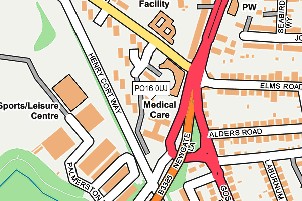 PO16 0UJ map - OS OpenMap – Local (Ordnance Survey) PO16 0UJ map - OS OpenMap – Local (Ordnance Survey)