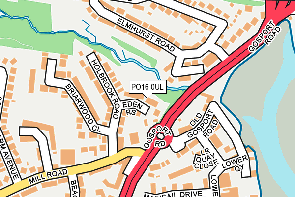 PO16 0UL map - OS OpenMap – Local (Ordnance Survey) PO16 0UL map - OS OpenMap – Local (Ordnance Survey)