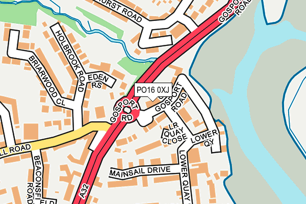 PO16 0XJ map - OS OpenMap – Local (Ordnance Survey) PO16 0XJ map - OS OpenMap – Local (Ordnance Survey)