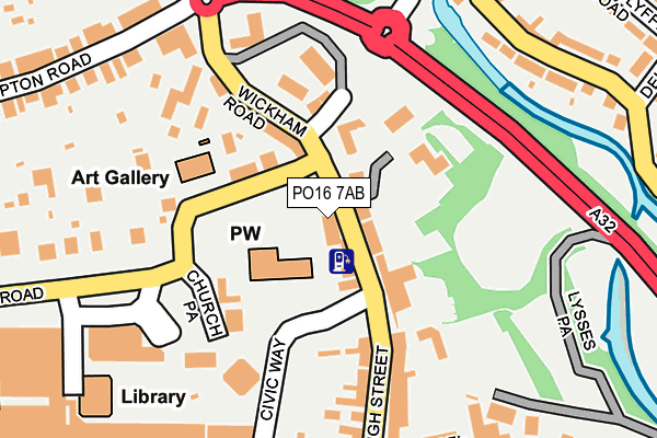 PO16 7AB map - OS OpenMap – Local (Ordnance Survey) PO16 7AB map - OS OpenMap – Local (Ordnance Survey)