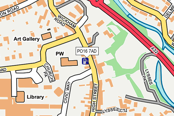 PO16 7AD map - OS OpenMap – Local (Ordnance Survey) PO16 7AD map - OS OpenMap – Local (Ordnance Survey)