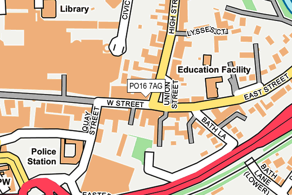 PO16 7AG map - OS OpenMap – Local (Ordnance Survey) PO16 7AG map - OS OpenMap – Local (Ordnance Survey)