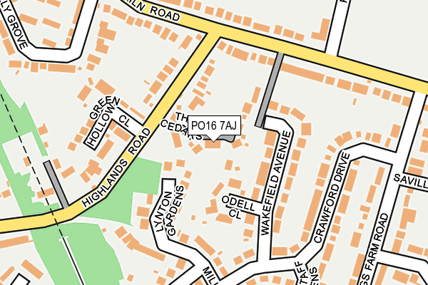PO16 7AJ map - OS OpenMap – Local (Ordnance Survey) PO16 7AJ map - OS OpenMap – Local (Ordnance Survey)