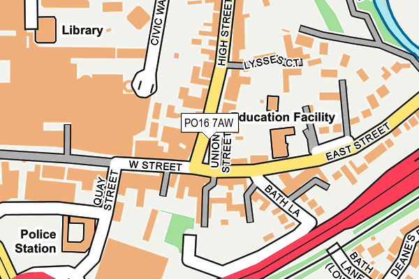 PO16 7AW map - OS OpenMap – Local (Ordnance Survey) PO16 7AW map - OS OpenMap – Local (Ordnance Survey)