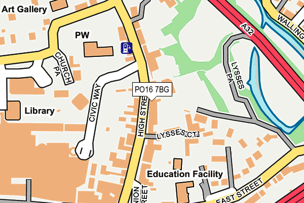 PO16 7BG map - OS OpenMap – Local (Ordnance Survey) PO16 7BG map - OS OpenMap – Local (Ordnance Survey)