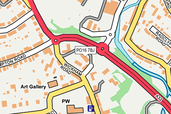 PO16 7BJ map - OS OpenMap – Local (Ordnance Survey) PO16 7BJ map - OS OpenMap – Local (Ordnance Survey)