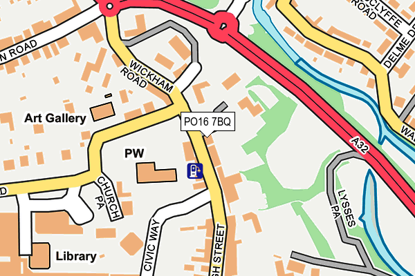 PO16 7BQ map - OS OpenMap – Local (Ordnance Survey) PO16 7BQ map - OS OpenMap – Local (Ordnance Survey)