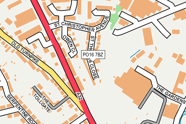 PO16 7BZ map - OS OpenMap – Local (Ordnance Survey) PO16 7BZ map - OS OpenMap – Local (Ordnance Survey)