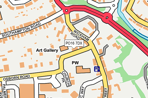 PO16 7DX map - OS OpenMap – Local (Ordnance Survey) PO16 7DX map - OS OpenMap – Local (Ordnance Survey)