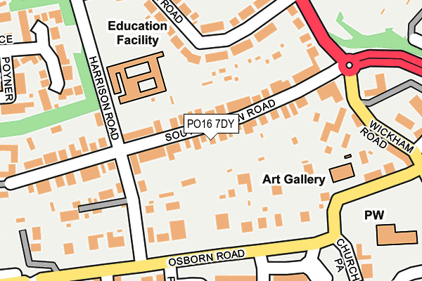 PO16 7DY map - OS OpenMap – Local (Ordnance Survey) PO16 7DY map - OS OpenMap – Local (Ordnance Survey)