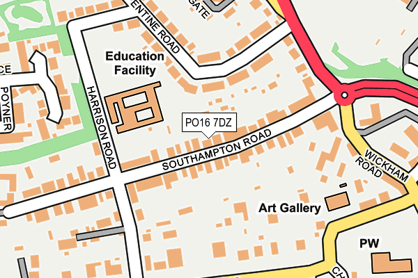 PO16 7DZ map - OS OpenMap – Local (Ordnance Survey) PO16 7DZ map - OS OpenMap – Local (Ordnance Survey)