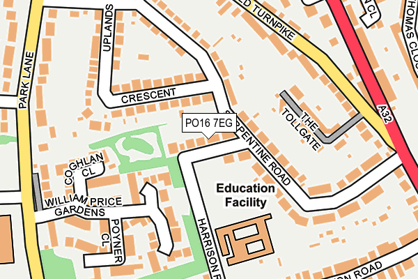 PO16 7EG map - OS OpenMap – Local (Ordnance Survey) PO16 7EG map - OS OpenMap – Local (Ordnance Survey)