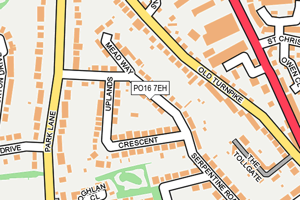 PO16 7EH map - OS OpenMap – Local (Ordnance Survey) PO16 7EH map - OS OpenMap – Local (Ordnance Survey)