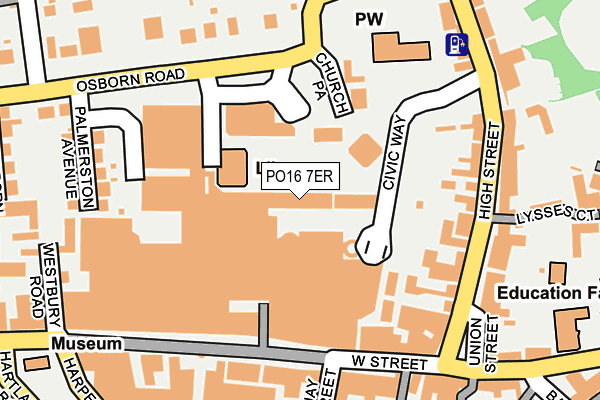 PO16 7ER map - OS OpenMap – Local (Ordnance Survey) PO16 7ER map - OS OpenMap – Local (Ordnance Survey)