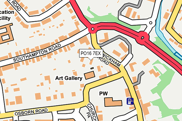 PO16 7EX map - OS OpenMap – Local (Ordnance Survey) PO16 7EX map - OS OpenMap – Local (Ordnance Survey)