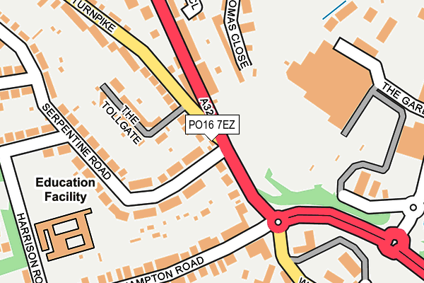 PO16 7EZ map - OS OpenMap – Local (Ordnance Survey) PO16 7EZ map - OS OpenMap – Local (Ordnance Survey)