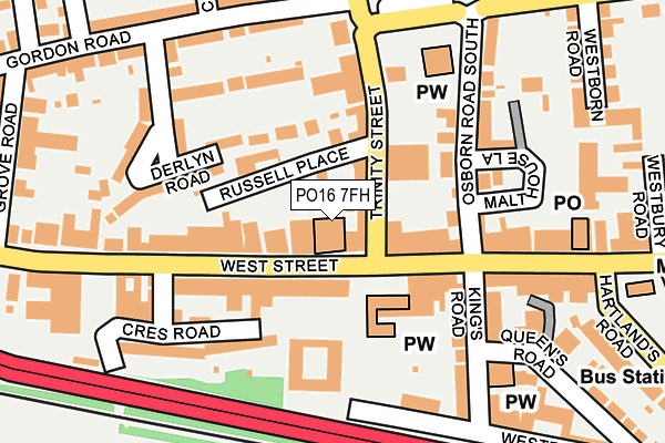 PO16 7FH map - OS OpenMap – Local (Ordnance Survey) PO16 7FH map - OS OpenMap – Local (Ordnance Survey)