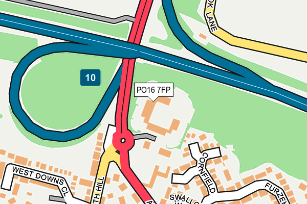 PO16 7FP map - OS OpenMap – Local (Ordnance Survey) PO16 7FP map - OS OpenMap – Local (Ordnance Survey)