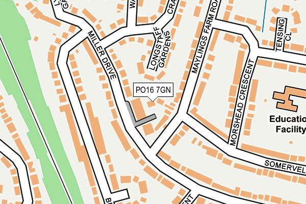 PO16 7GN map - OS OpenMap – Local (Ordnance Survey) PO16 7GN map - OS OpenMap – Local (Ordnance Survey)