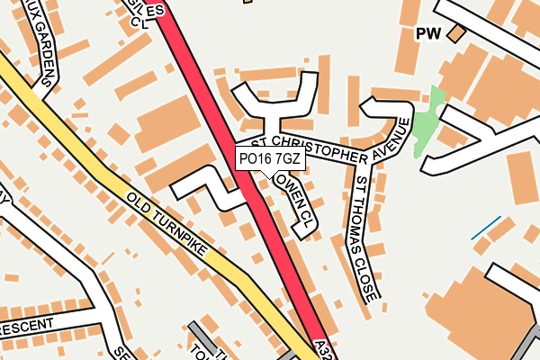 PO16 7GZ map - OS OpenMap – Local (Ordnance Survey) PO16 7GZ map - OS OpenMap – Local (Ordnance Survey)