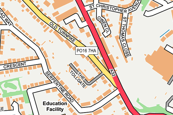 PO16 7HA map - OS OpenMap – Local (Ordnance Survey) PO16 7HA map - OS OpenMap – Local (Ordnance Survey)