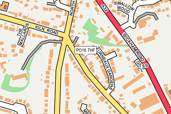 PO16 7HF map - OS OpenMap – Local (Ordnance Survey) PO16 7HF map - OS OpenMap – Local (Ordnance Survey)