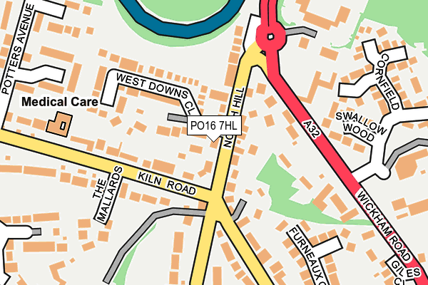 PO16 7HL map - OS OpenMap – Local (Ordnance Survey) PO16 7HL map - OS OpenMap – Local (Ordnance Survey)