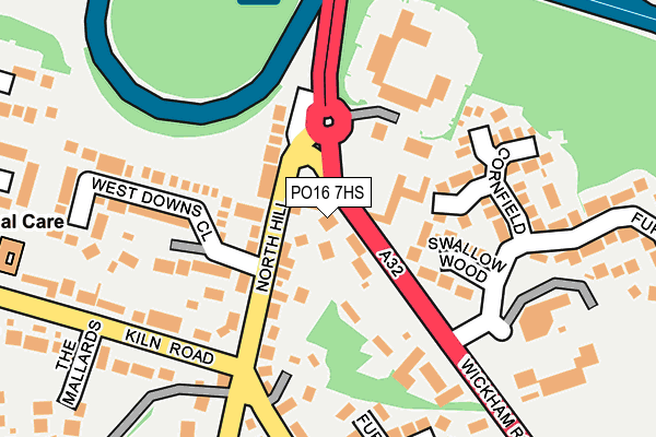 PO16 7HS map - OS OpenMap – Local (Ordnance Survey) PO16 7HS map - OS OpenMap – Local (Ordnance Survey)