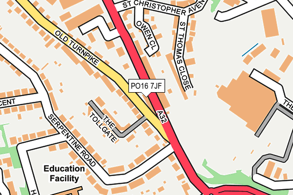 PO16 7JF map - OS OpenMap – Local (Ordnance Survey) PO16 7JF map - OS OpenMap – Local (Ordnance Survey)