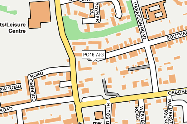 PO16 7JG map - OS OpenMap – Local (Ordnance Survey) PO16 7JG map - OS OpenMap – Local (Ordnance Survey)