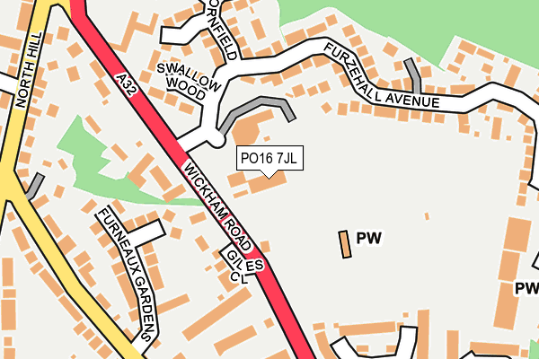 PO16 7JL map - OS OpenMap – Local (Ordnance Survey) PO16 7JL map - OS OpenMap – Local (Ordnance Survey)