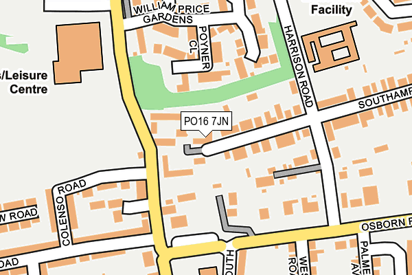 PO16 7JN map - OS OpenMap – Local (Ordnance Survey) PO16 7JN map - OS OpenMap – Local (Ordnance Survey)