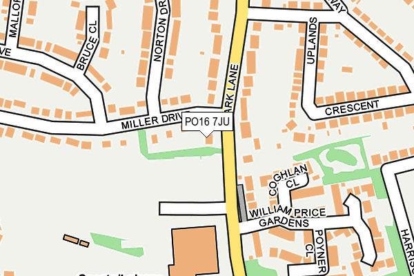 PO16 7JU map - OS OpenMap – Local (Ordnance Survey) PO16 7JU map - OS OpenMap – Local (Ordnance Survey)