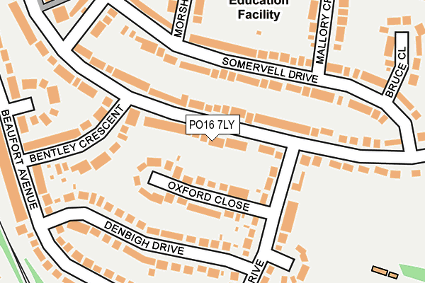 PO16 7LY map - OS OpenMap – Local (Ordnance Survey) PO16 7LY map - OS OpenMap – Local (Ordnance Survey)