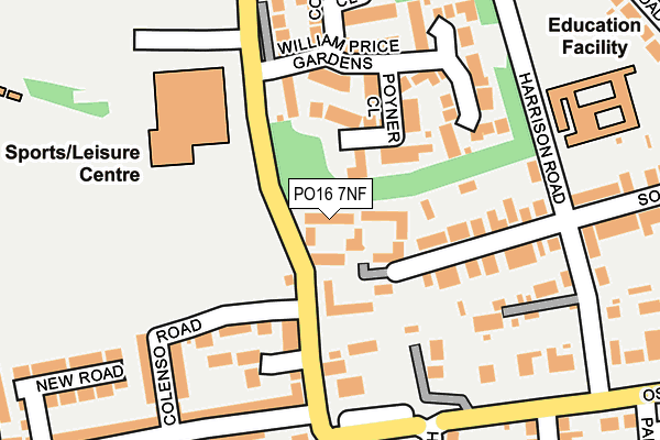 PO16 7NF map - OS OpenMap – Local (Ordnance Survey) PO16 7NF map - OS OpenMap – Local (Ordnance Survey)
