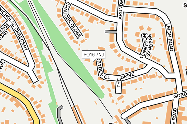 PO16 7NJ map - OS OpenMap – Local (Ordnance Survey) PO16 7NJ map - OS OpenMap – Local (Ordnance Survey)
