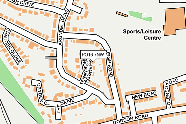 PO16 7NW map - OS OpenMap – Local (Ordnance Survey) PO16 7NW map - OS OpenMap – Local (Ordnance Survey)
