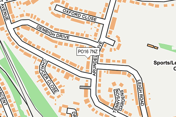 PO16 7NZ map - OS OpenMap – Local (Ordnance Survey) PO16 7NZ map - OS OpenMap – Local (Ordnance Survey)