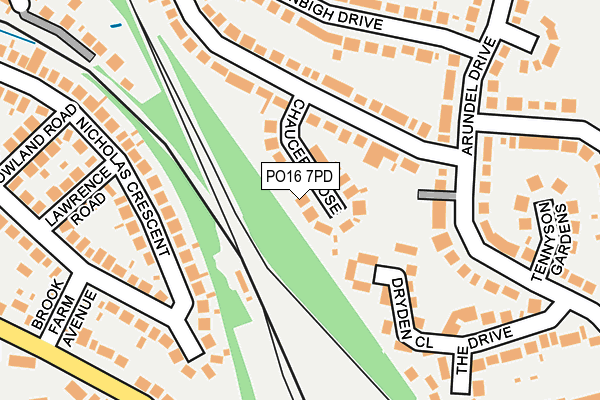 PO16 7PD map - OS OpenMap – Local (Ordnance Survey) PO16 7PD map - OS OpenMap – Local (Ordnance Survey)