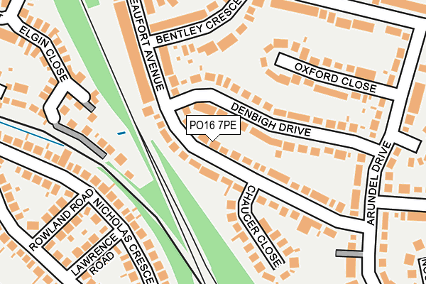 PO16 7PE map - OS OpenMap – Local (Ordnance Survey) PO16 7PE map - OS OpenMap – Local (Ordnance Survey)