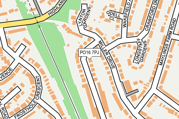 PO16 7PJ map - OS OpenMap – Local (Ordnance Survey) PO16 7PJ map - OS OpenMap – Local (Ordnance Survey)