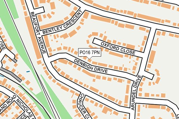 PO16 7PN map - OS OpenMap – Local (Ordnance Survey) PO16 7PN map - OS OpenMap – Local (Ordnance Survey)